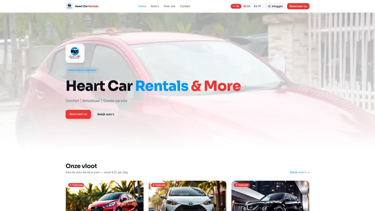 Schermafbeelding van Heart Car Rentals