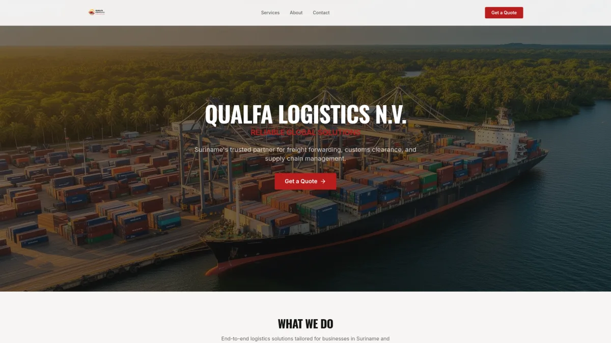 Schermafbeelding van Qualfa Logistics